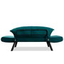 Atelier Del Sofa Genzo - Sofá cama de 2 plazas en azul petróleo